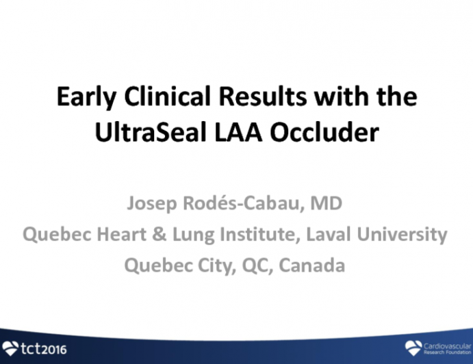 Early Clinical Results With the Cardia LAA Occluder (and Future Studies)