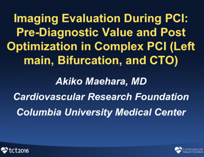 Imaging Evaluation During PCI: Prediagnostic Value and Post Optimization