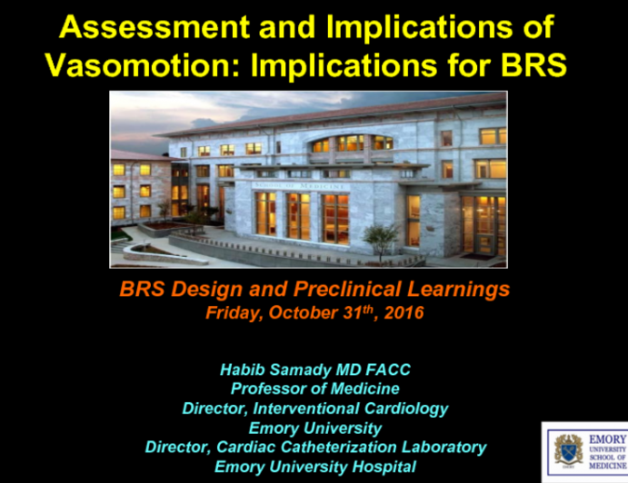Assessment and Implications of Vasomotion: Implications for BRS