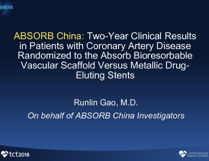 ABSORB China Clinical Outcomes at 2 Years