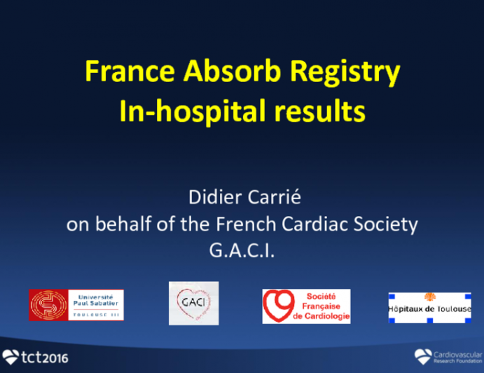 Outcome Registries VI: France ABSORB