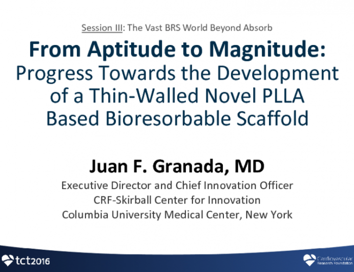 From APTITUDE to MAGNITUDE: Progress Towards the Development of a Thin-walled Novel PLLA-based Polymeric BRS