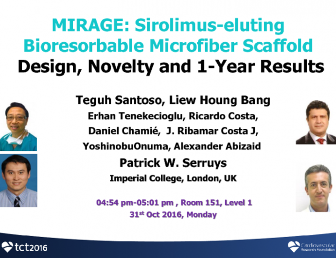 MIRAGE: Design Novelty and 1-Year Results With a Microfiber-Based BRS