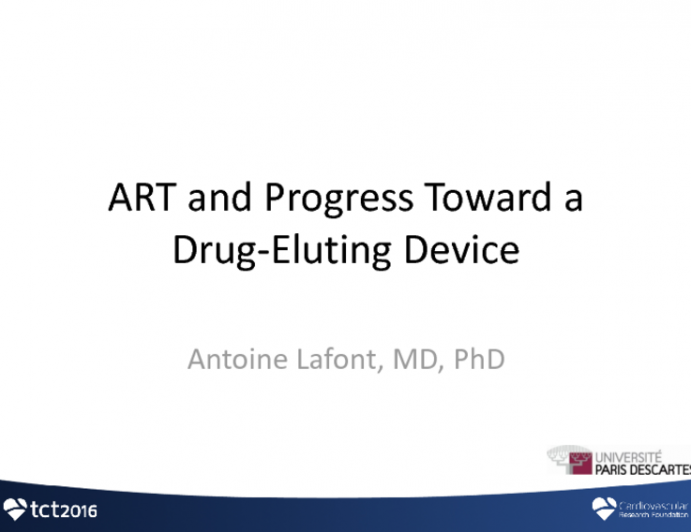 BRS Snapshots: ART and Progress Toward a Drug-Eluting Device