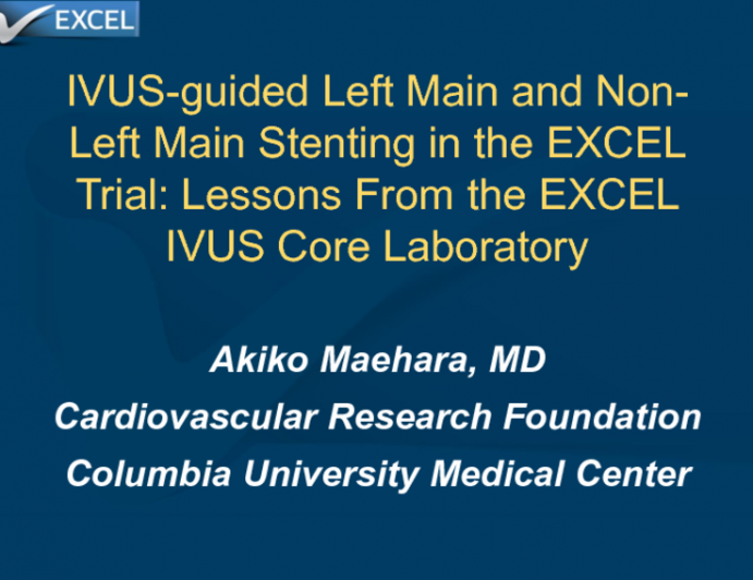IVUS-guided Left Main and Non-left Main Stenting in the EXCEL Trial: Lessons From the EXCEL IVUS Core Laboratory