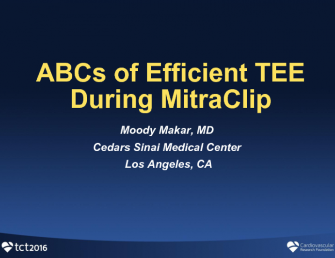 Case #4: The ABCs of Efficient TEE During MitraClip