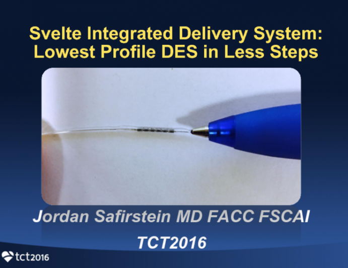 Small Vessels: Svelte Stent On A Wire