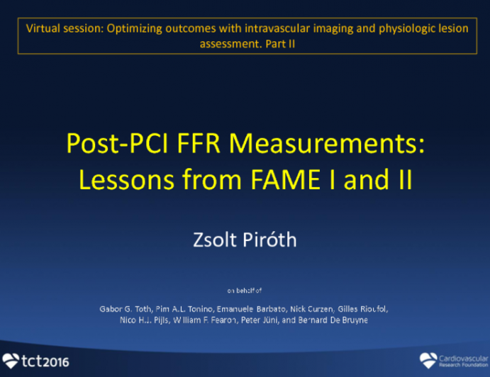 Post-PCI FFR Measurements: Lessons From FAME I and II