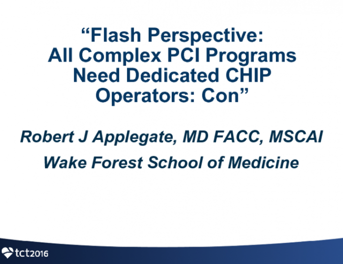 Flash Perspective - All Complex PCI Programs Need Dedicated CHIP Operators: Con!