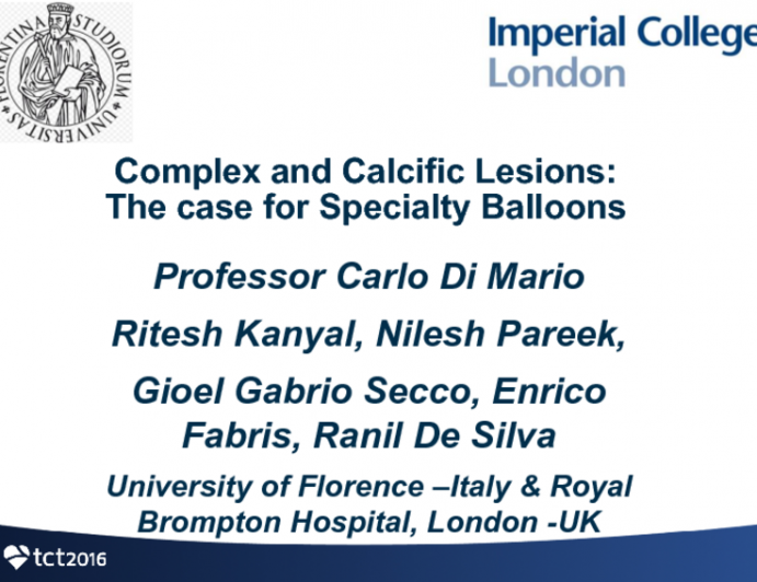 Flash Perspectives on Calcium Management: The Case for Specialty Balloons Without Atherectomy for Most Cases!