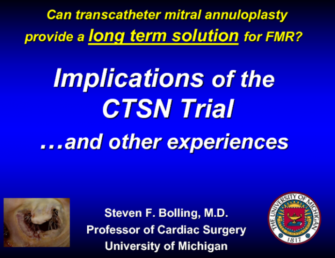 Can Transcatheter Mitral Annuloplasty Provide a Long-term Solution for Secondary MR: Implications of the CTSN SMR Trial and Other Experiences