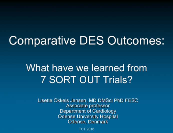 Comparative DES Outcomes: What Have We Learned From 7 SORT-OUT Trials?