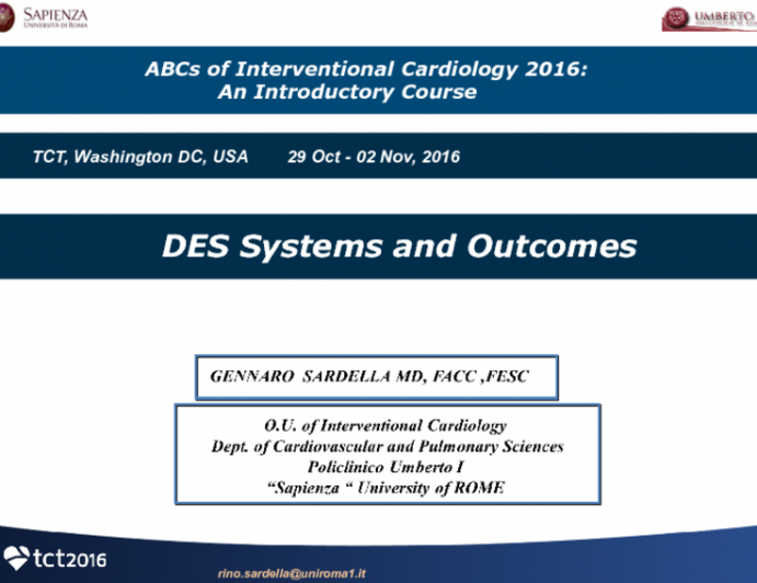 DES Systems and Outcomes