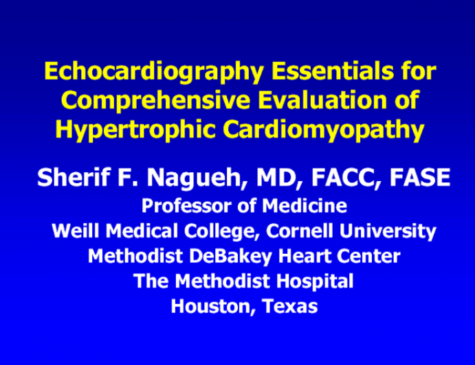 Echocardiography Essentials for Comprehensive Evaluation of HCM