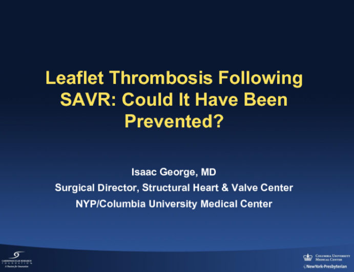 Case #3: Leaflet Thrombosis Following Transcatheter Valve-in-Valve: Could It Have Been Prevented?
