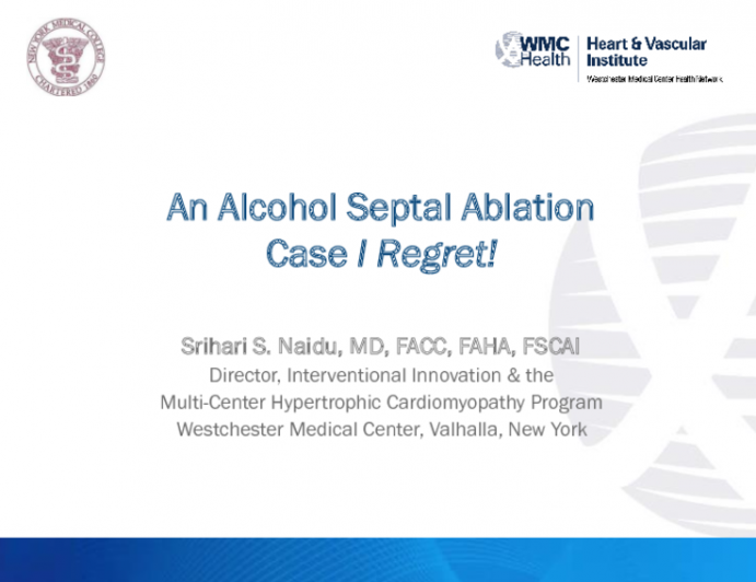 An Alcohol Septal Ablation Case I Regret