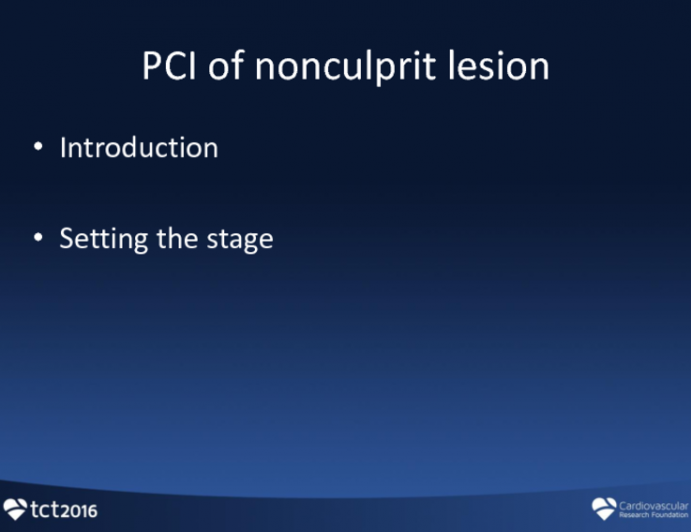 Introduction: PCI of Non-Culprit Lesions in STEMI