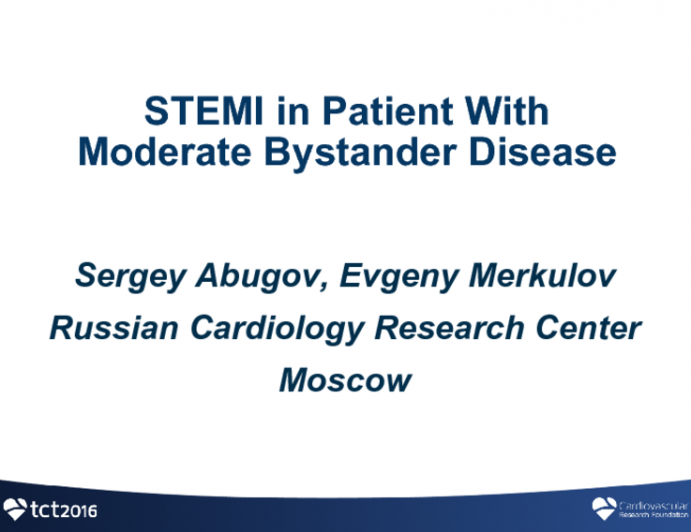Case #1: STEMI in Patient With Moderate Bystander Disease