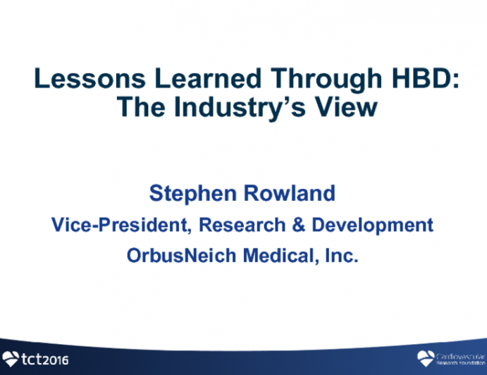 Lessons Learned Through HBD: The Industry's View