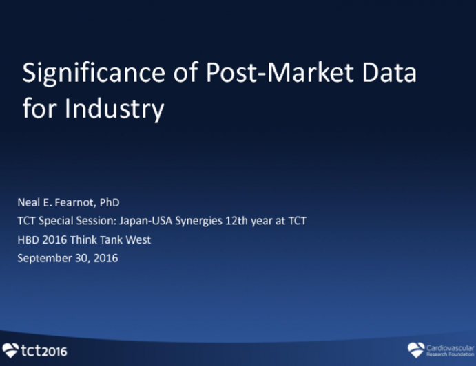 Significance of Post-Marketing Data for Industry