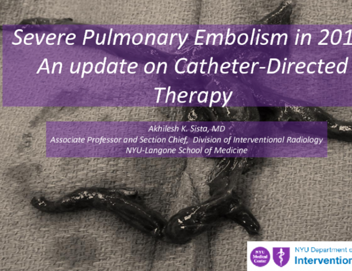 Latest Results on Catheter Assisted Thrombolysis and Thrombectomy for Submassive and Massive PE
