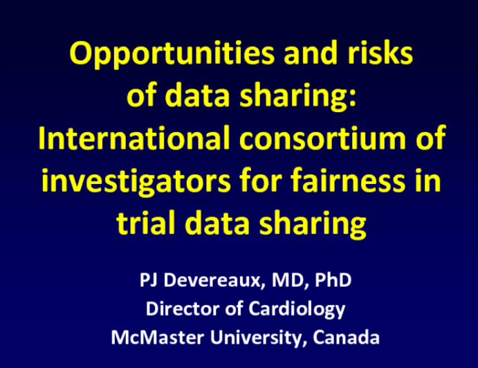 Opportunities and Risks of Data Sharing III: International Consortium Proposal