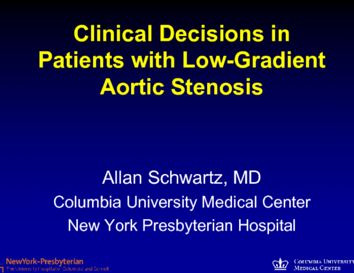 Low-gradient AS – Diagnosis and Management