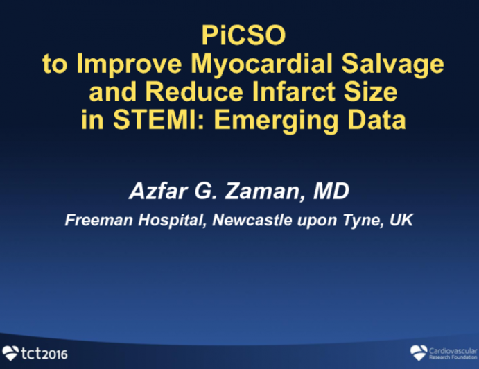 PICSO to Improve Myocardial Salvage and Reduce Infarct Size in STEMI: Emerging Data