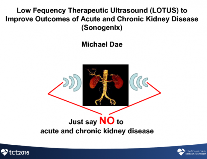 Low Frequency Therapeutic Ultrasound (LOTUS) to Improve Outcomes of Acute and Chronic Kidney Disease (Sonogenix)