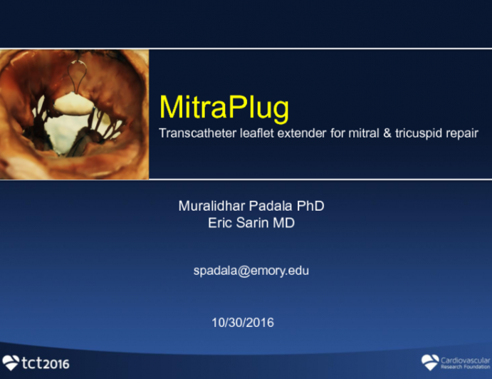 Transcatheter Leaflet Extender for Mitral Valve Repair (MitraPlug)