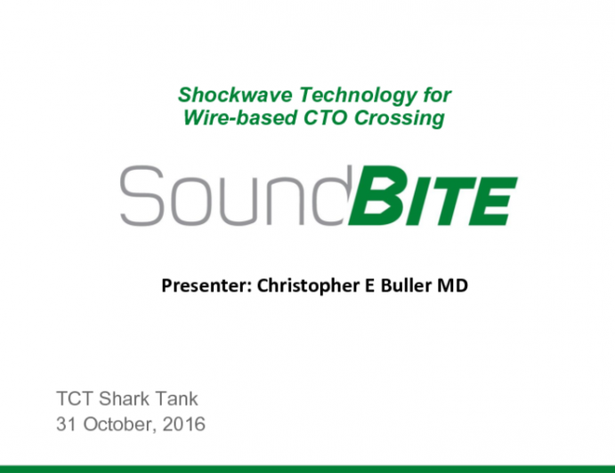 Innovative Shock-Wave Wire for CTOs (Soundbite)