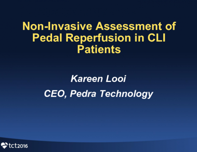 Noninvasive Assessment of Pedal Reperfusion in CLI Patients (Pedra)