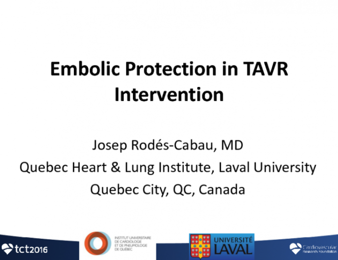 Editorial Perspective: Embolic Protection in TAVR Intervention