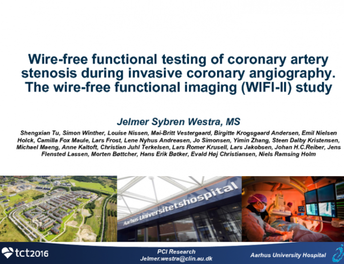 TCT 10: Physiological Testing of Coronary Artery Stenosis by Computation of Invasive Coronary Angiography. The Wire-Free Functional Imaging (WIFI-II) Study