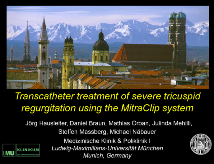 TCT 87: Transcatheter Treatment of Severe Tricuspid Regurgitation Using the MitraClip® System: 30-day Clinical Results in 13 Consecutive Patients.