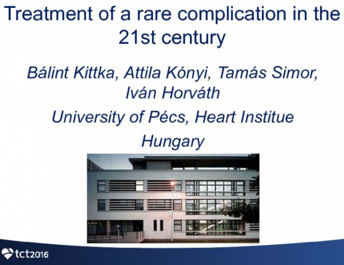 Treatment of a Rare Complication in the 21st Century