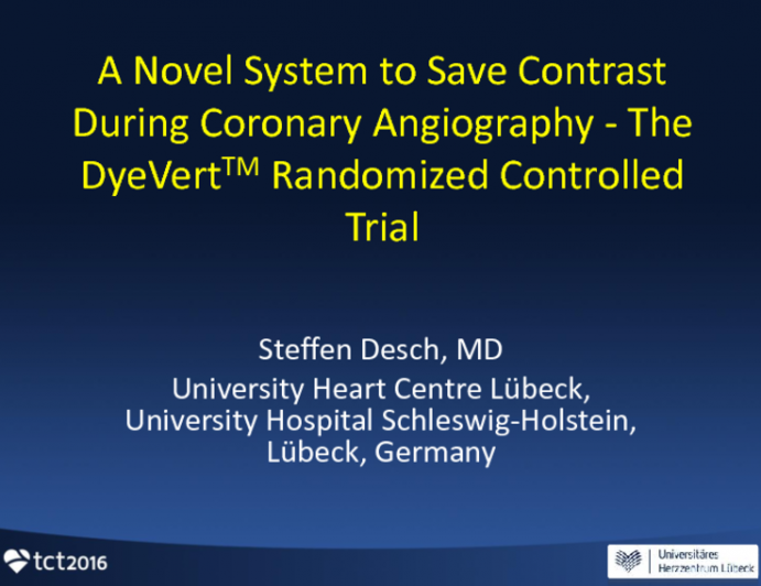 A Novel System to Save Contrast During Coronary Angiography: The DyeVert Randomized Controlled Study