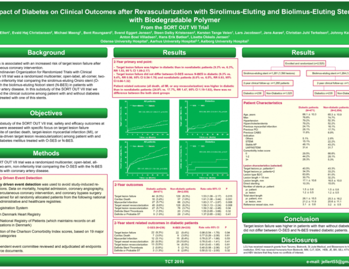 TCT 261: Impact of Diabetes on Clinical Outcomes after Revascularization with Sirolimus-Eluting and Birolimus-Eluting Stents with Biodegradable Polymer. From the SORT OUT VII Trial