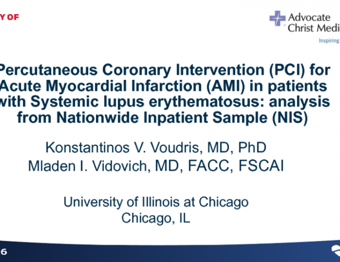 TCT 141: Percutaneous Coronary Intervention (PCI) for Acute Myocardial Infarction in Patients with Systemic lupus Erythematosus: Analysis from Nationwide Inpatient Sample (NIS)