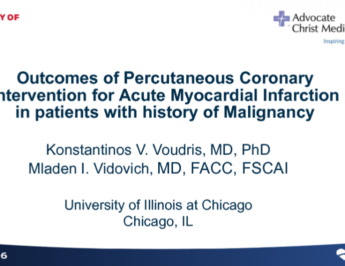 TCT 143: Outcomes of Percutaneous Coronary Intervention for Acute Myocardial Infarction in Patients with History of Malignancy
