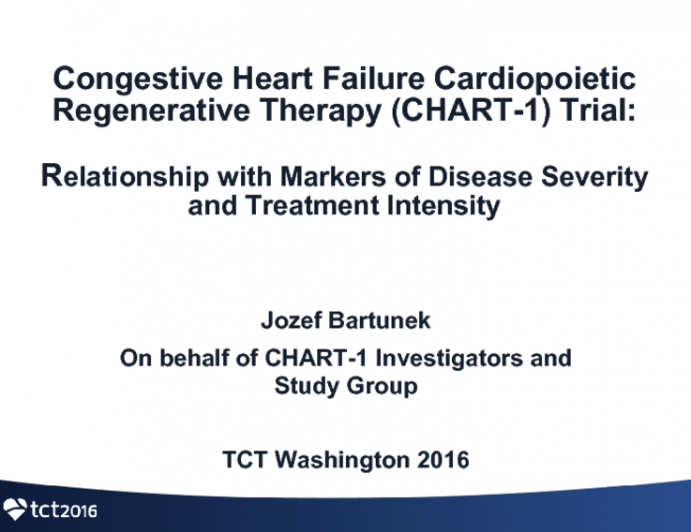 New Sights from CHART -1 at 1 Year: Relationship of outcomes to baseline biomarkers and treatment intensity