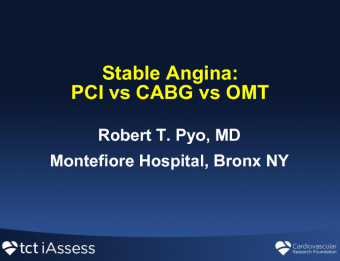 Stable Angina Decision-making: PCI vs CABG vs OMT
