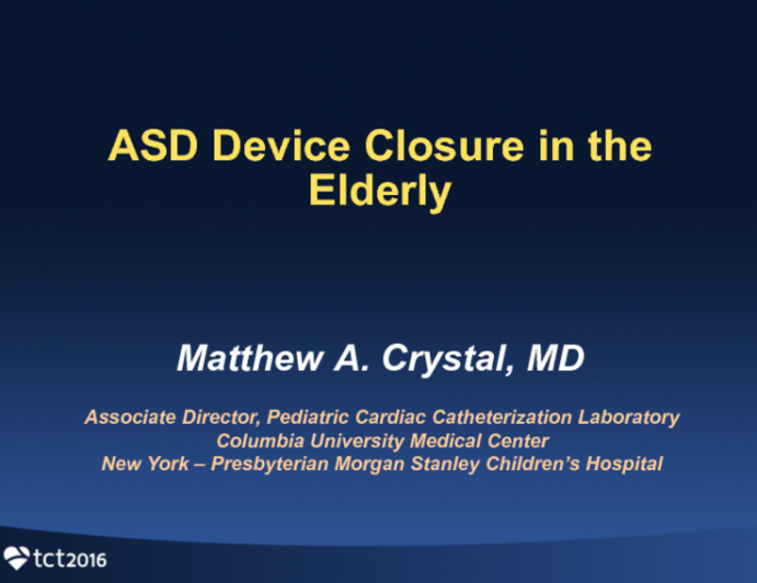 Case #4: ASD Closure in an Elderly Patient