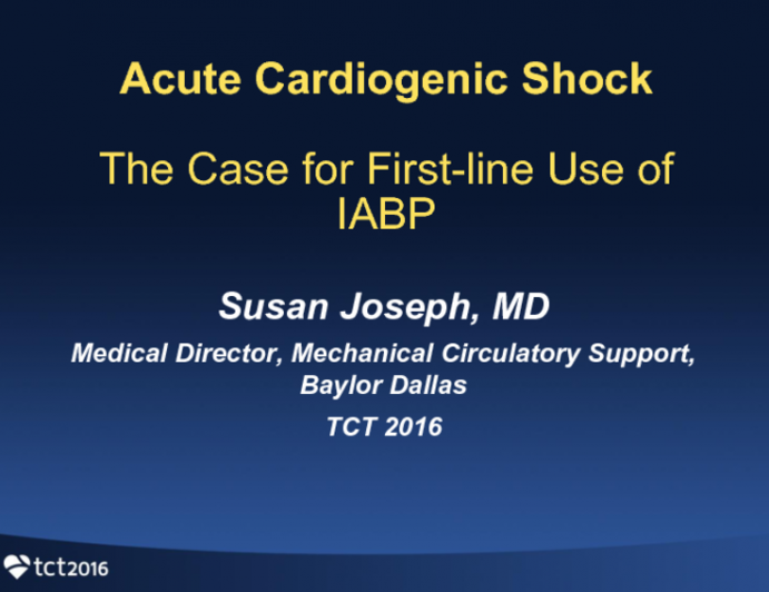 Acute Cardiogenic Shock Treatment Algorithm 1: The Case for First-line Use of IABP