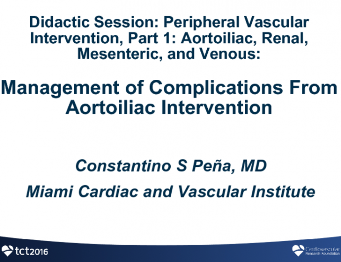 Management of Complications From Aortoiliac Intervention