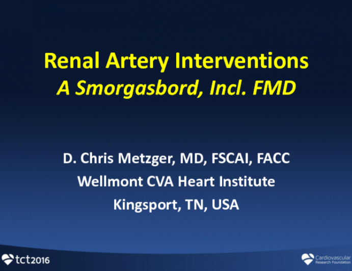 LIVE-IN-A-BOX CASE DEMONSTRATION: Renal Artery Intervention (Fibromuscular Dysplasia)