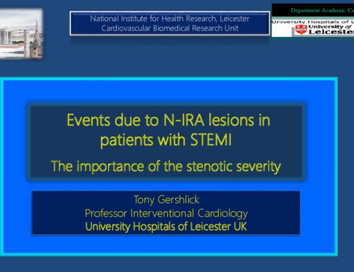 DEBATE: Predicting Thrombotic Events in Patients With STEMI and Multivessel Disease: The Degree of Stenosis/Ischemia Is Most Important!