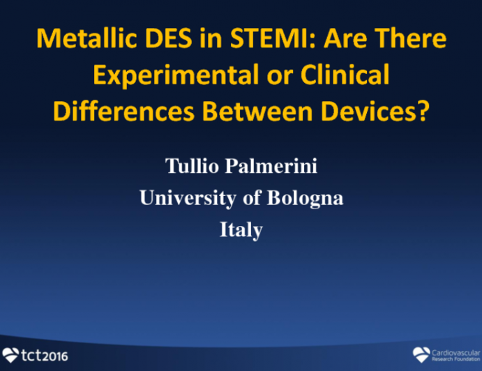 Metallic DES in STEMI: Are There Experimental or Clinical Differences Between Devices?