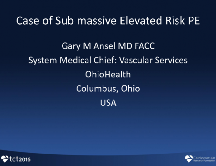 Catheter-Directed Thrombolysis for Pulmonary Emboli