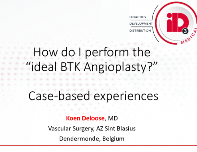 How Do I Perform the "Ideal BTK Angioplasty?" Case-Based Experiences